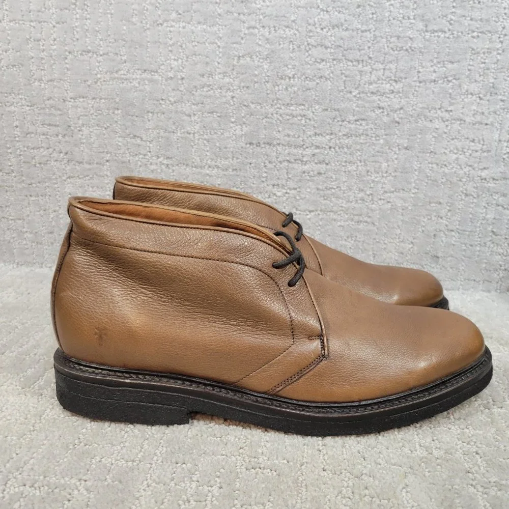 Frye Mens Size 11.5 D Brown Lace Up Country Chukka Boots